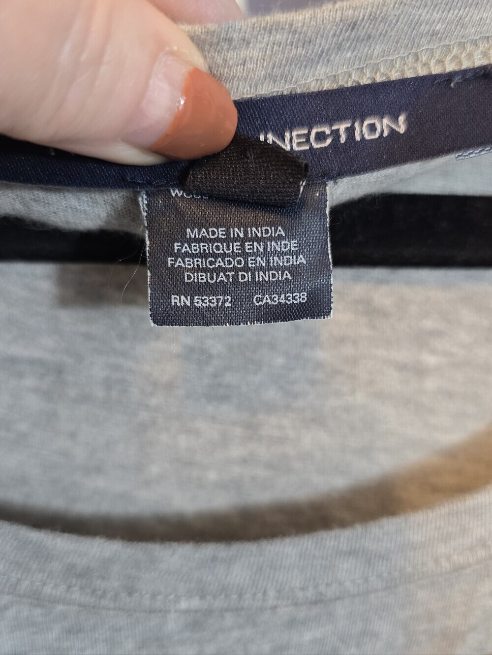 French Connection Sequin Beaded French Bulldog Graphic Cap Sleeve Tee Grey XS - Picture 7 of 8